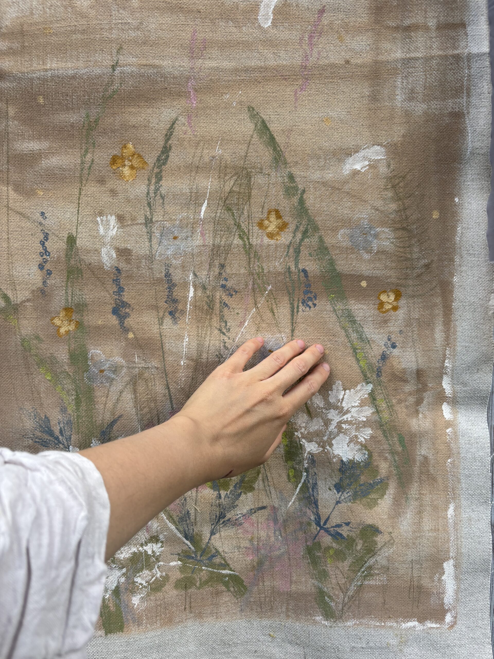 Obraz z cyklu "pastelowa łąka" 56 cm x 96 cm - obrazek 3