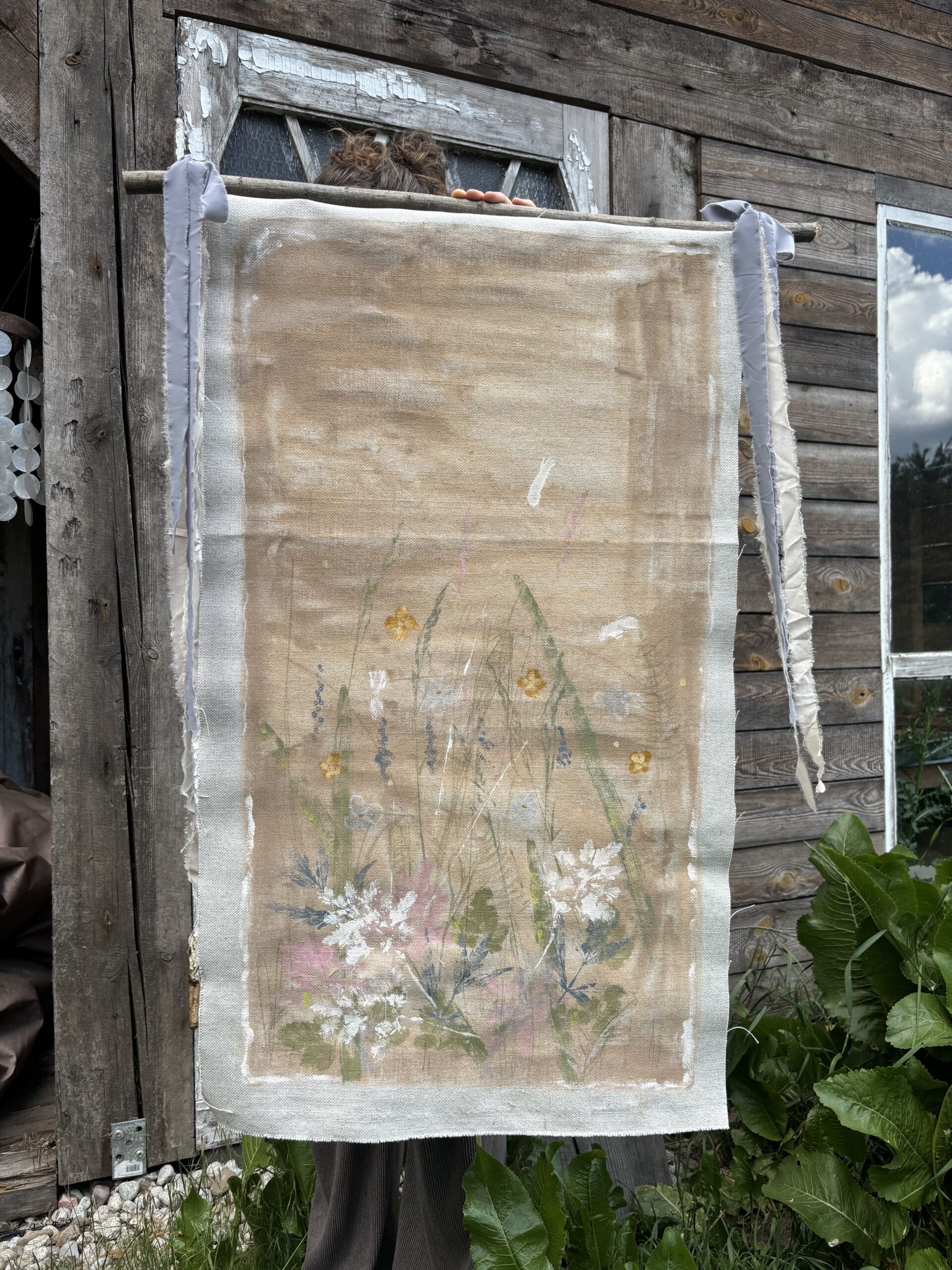 Obraz z cyklu "pastelowa łąka" 56 cm x 96 cm - obrazek 4