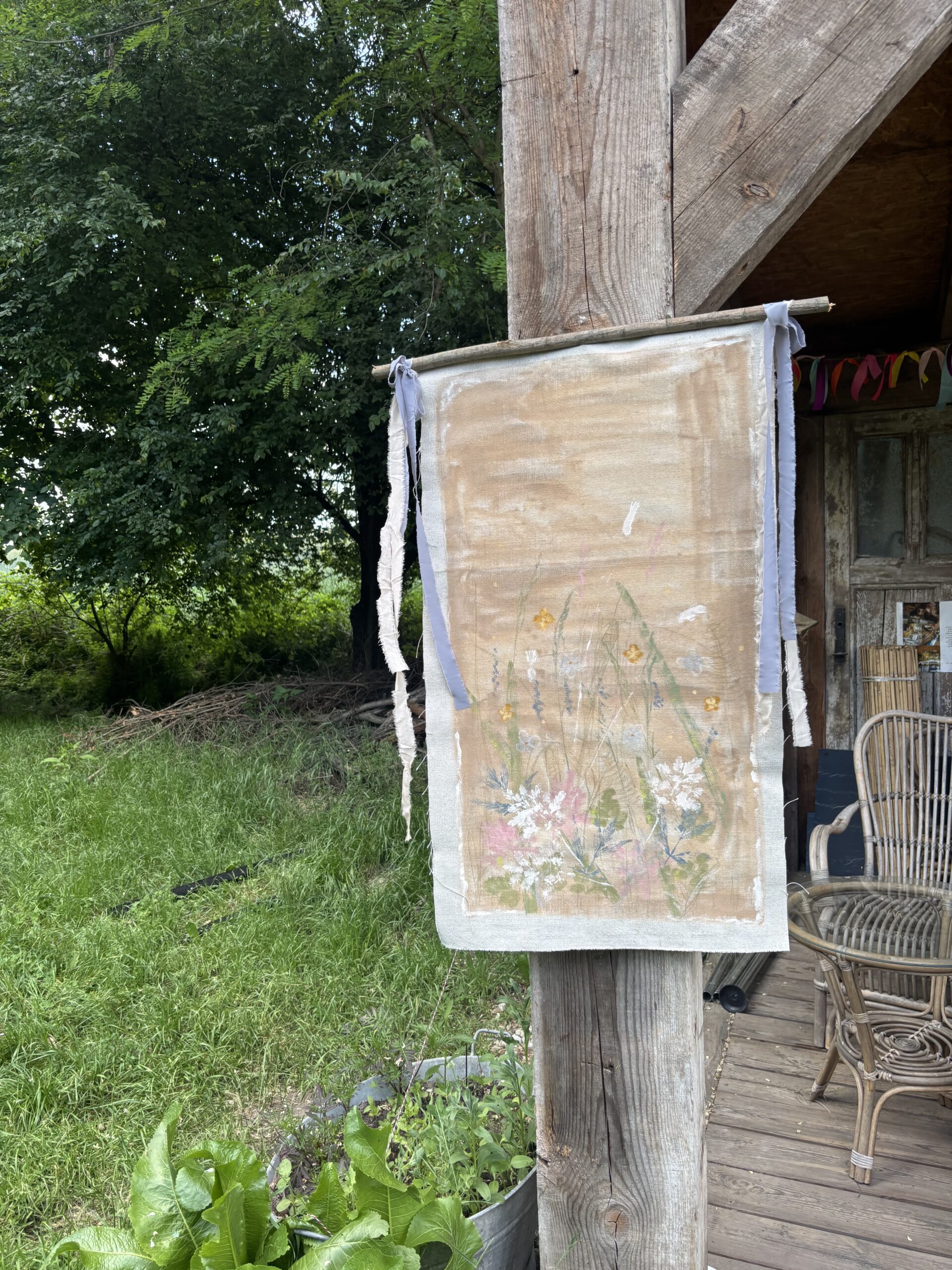 Obraz z cyklu "pastelowa łąka" 56 cm x 96 cm - obrazek 5
