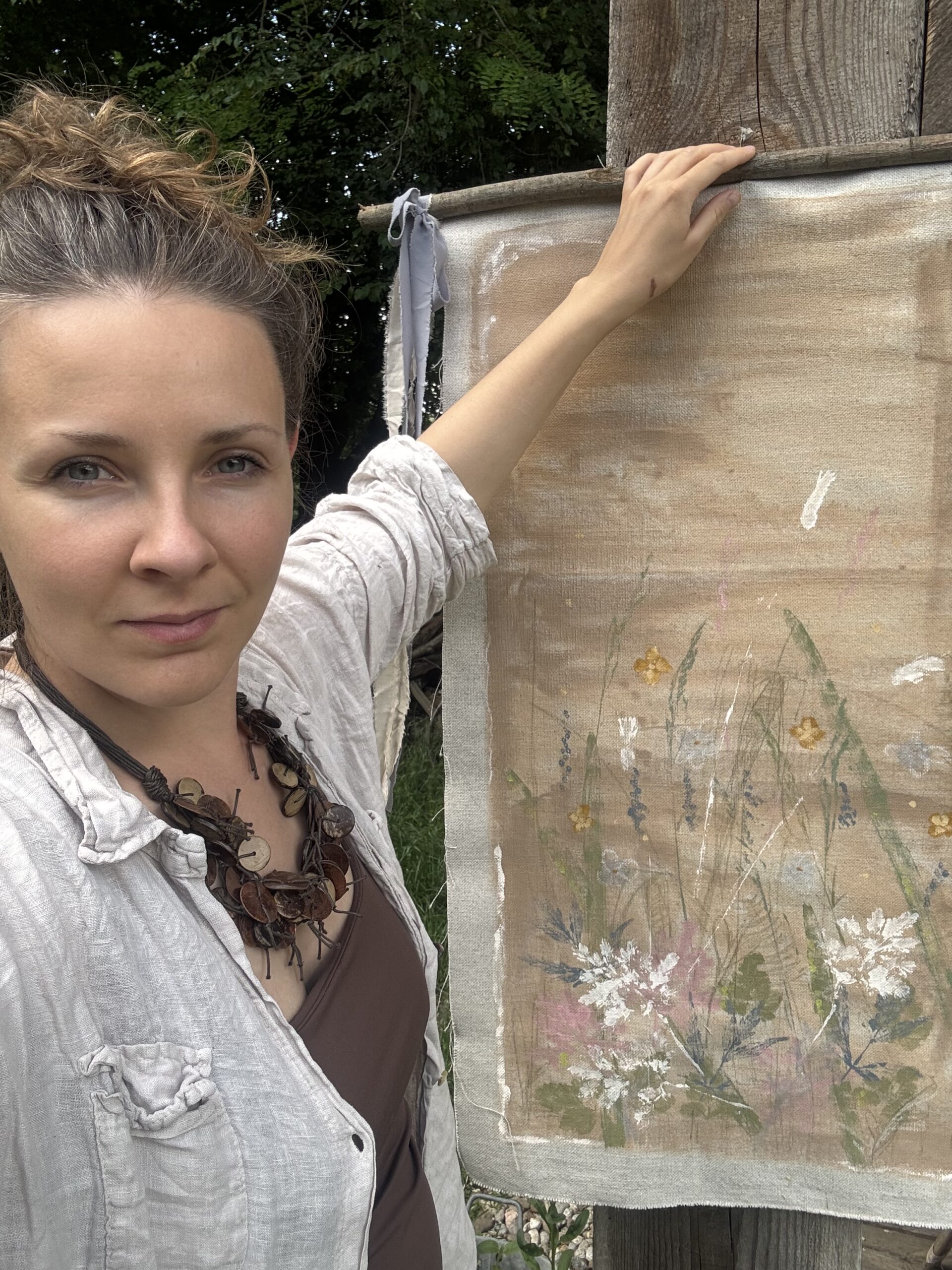 Obraz z cyklu "pastelowa łąka" 56 cm x 96 cm - obrazek 6